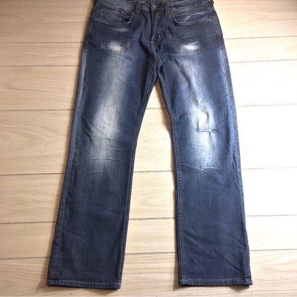 Buffalo David Bitton Driven-X Basic Straight Stretch Denim  Jeans Sz 34×32 - Picture 3 of 10